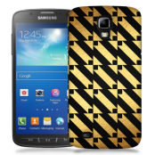 Skal till Samsung Galaxy S5 Active - Mönster - Guld/Svart
