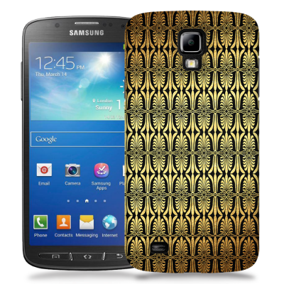 Skal till Samsung Galaxy S5 Active - Mönster - Guld/Svart