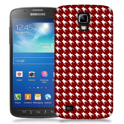 Skal till Samsung Galaxy S5 Active - Mönstrat tyg - Röd