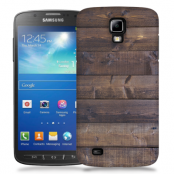 Skal till Samsung Galaxy S5 Active - Mörkbetsade plank