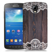 Skal till Samsung Galaxy S5 Active - Mörkt trä med spetsmönster