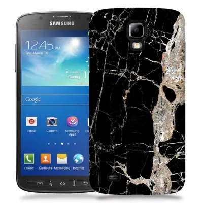 Skal till Samsung Galaxy S5 Active - Marble - Svart