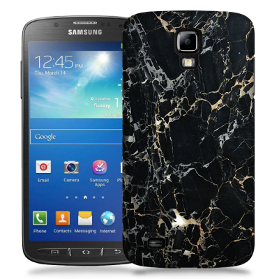 Skal till Samsung Galaxy S5 Active - Marble - Svart