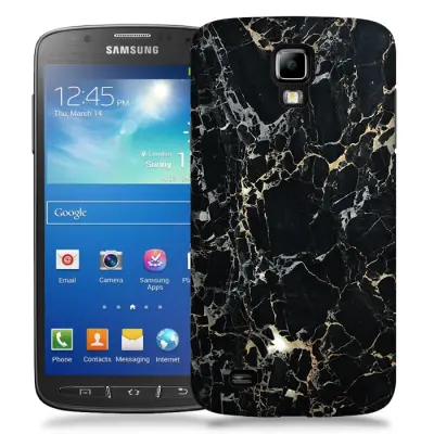 Skal till Samsung Galaxy S5 Active - Marble - Svart