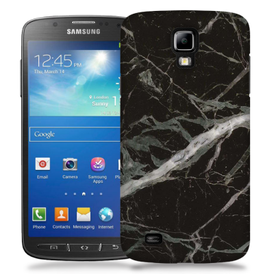 Skal till Samsung Galaxy S5 Active - Marble - Svart