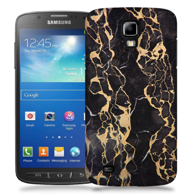 Skal till Samsung Galaxy S5 Active - Marble - Svart