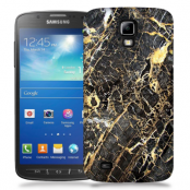 Skal till Samsung Galaxy S5 Active - Marble - Svart/Gul
