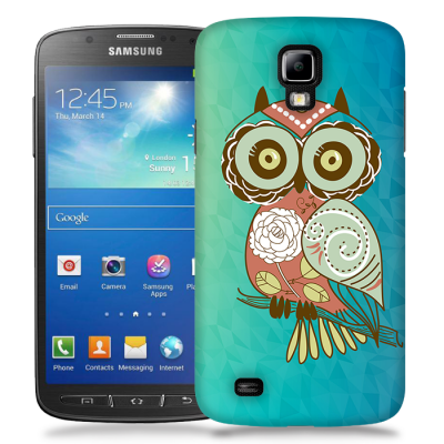 Skal till Samsung Galaxy S5 Active - Orientalisk uggla - Blå