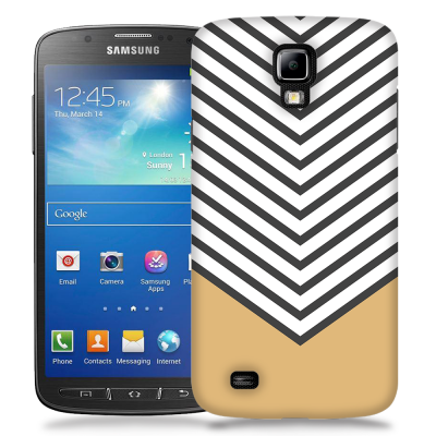 Skal till Samsung Galaxy S5 Active - Ränder - Beige/Vit