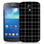 Skal till Samsung Galaxy S5 Active - Sömmar - Rutmönster Svart