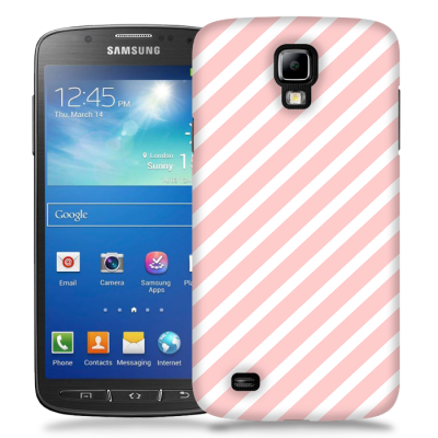 Skal till Samsung Galaxy S5 Active - Stripes - Ljusrosa