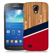 Skal till Samsung Galaxy S5 Active - Wood ränder - Röd