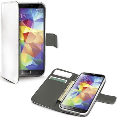 Celly Wallet Case Galaxy S5 Vit
