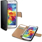 Celly Wallet Case S5 Mini Svart/Beige