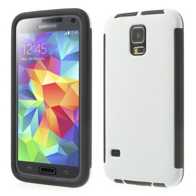 Combo Skal med inbyggd skärmskydd till Samsung Galaxy S5 (Vit)