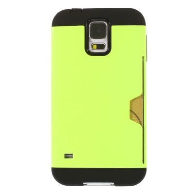 Combo Skal med Kortfack till Samsung Galaxy S5 (Grön)