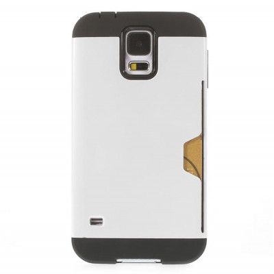 Combo Skal med Kortfack till Samsung Galaxy S5 (Vit)