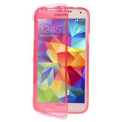 FlexiSkal + Front Flap case till Samsung Galaxy S5 (Magenta)