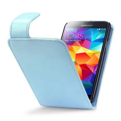 Flipfodral med kortfack till Samsung Galaxy S5 - Ljusblå