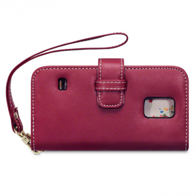 Floral Plånboksfodral till Samsung Galaxy S5 Mini - Röd