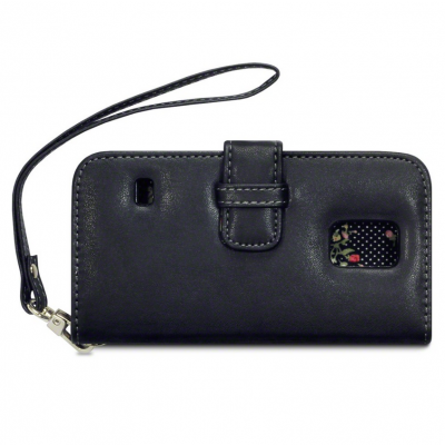 Floral Plånboksfodral till Samsung Galaxy S5 Mini - Svart