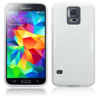 Gel FlexiSkal till Samsung Galaxy S5 - Vit