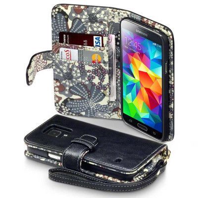 Lily Plånboksfodral till Samsung Galaxy S5 - Svart