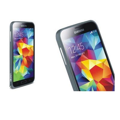 LOVE MEI 0,7mm Metal Bumper till Samsung Galaxy S5 (Grå)