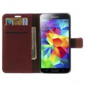 Luxury Plånboksfodral till Samsung Galaxy S5 - (Wine)