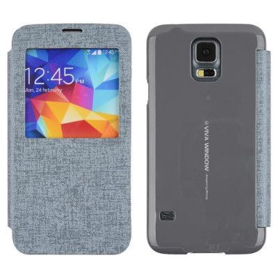 Mercury Viva Window Plånboksfodral till Samsung Galaxy S5 - (Grå)