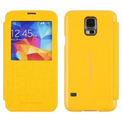 Mercury Viva Window Plånboksfodral till Samsung Galaxy S5 - (Gul)