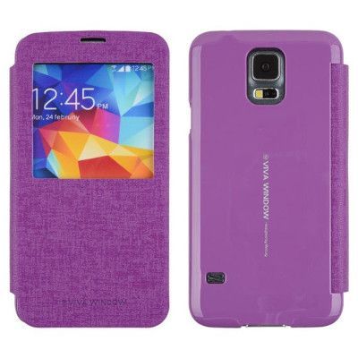 Mercury Viva Window Plånboksfodral till Samsung Galaxy S5 - (Lila)