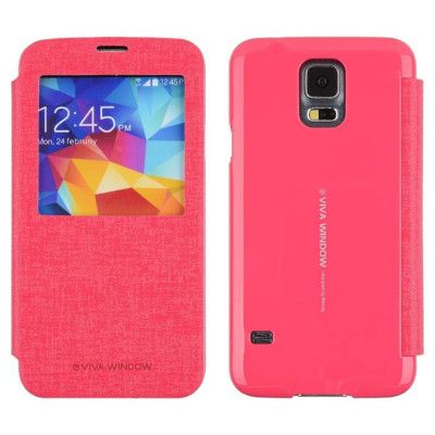 Mercury Viva Window Plånboksfodral till Samsung Galaxy S5 - (Magenta)
