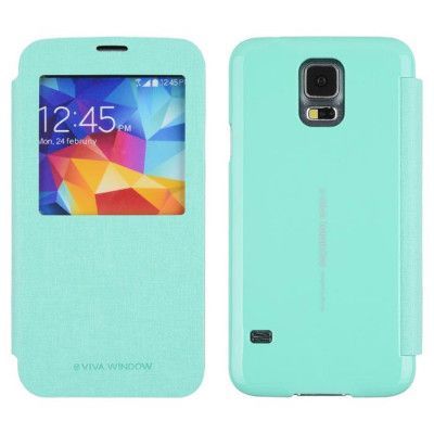 Mercury Viva Window Plånboksfodral till Samsung Galaxy S5 - (Mint)