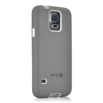 Naztech Vertex 3-Layer Skal till Samsung Galaxy S5 + Skärmskydd (Vit - Grå)