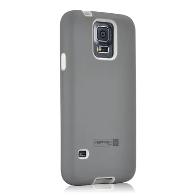 Naztech Vertex 3-Layer Skal till Samsung Galaxy S5 + Skärmskydd (Vit - Grå)