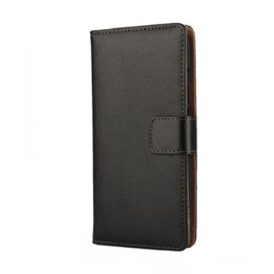 Plånboksfodral av äkta läder till Samsung Galaxy S5 - Svart