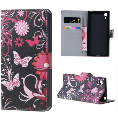 Plånboksfodral till Samsung Galaxy S5 - Fjärilar