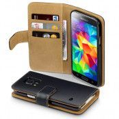 Plånboksfodral till Samsung Galaxy S5 - Svart/Brun