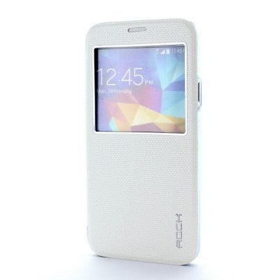 ROCK Sparkling FlipCover med fönster till Samsung Galaxy S5 - Vit