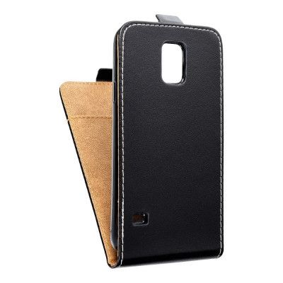 Samsung Galaxy S5 Fodral  Slim Flexi Flip  Konstläder  Svart