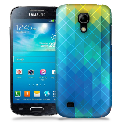 Skal till Samsung Galaxy S5 Mini - Blå kvadrater