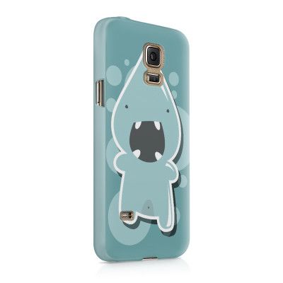 Skal till Samsung Galaxy S5 - Argt Bubbelmonster - Blå