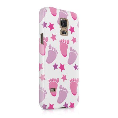 Skal till Samsung Galaxy S5 - Babyfötter - Rosa
