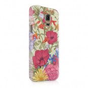 Skal till Samsung Galaxy S5 - Blommor - Beige