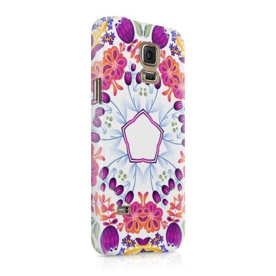Skal till Samsung Galaxy S5 - Blommor Hexagon