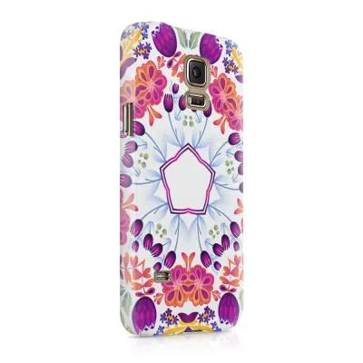 Skal till Samsung Galaxy S5 - Blommor Hexagon