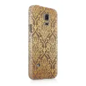Skal till Samsung Galaxy S5 - Canvas Damask - Guld/Brun