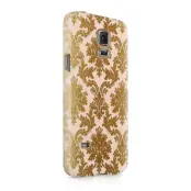 Skal till Samsung Galaxy S5 - Damask - Guld/Persika