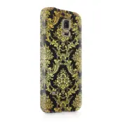 Skal till Samsung Galaxy S5 - Damask - Guld/Svart